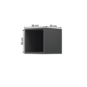 RAFT SUSPENDAT SPRING ER30, GRAFIT/NEGRU, DIN DTD LAMINAT, STIL MODERN, TK - Img 2
