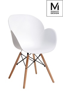 SCAUN ALB MODESTO FLOWER STIL MODERN B2 - Img 7