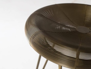 SCAUN BAR 76CM, AURIU, REALIZAT DIN METAL, DESIGN EXTRAVAGANT - Img 3