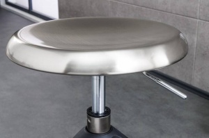 SCAUN BAR, INDUSTRIAL 80CM, REALIZAT DIN METAL ARGINTIU, TELESCOPIC, COD 43655 - Img 2