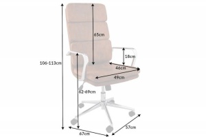 SCAUN BIROU, TRADER 106/113CM, PIELE ECO DE CALITATE, COD 41819, STIL MODERN - Img 6