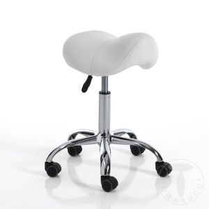SCAUN CABINET, KAIO WHITE, METAL SI PIELE ECO, COD 4582