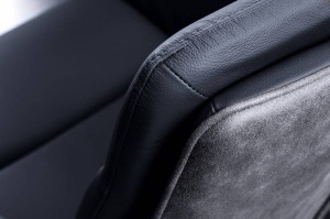 SCAUN CONFORTABIL, BIG GEORGE, PIELE NATURALA SI PICIOARE METAL, COD 43636, ROTATIV - Img 3
