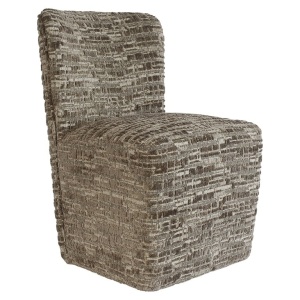 SCAUN CU ROTI LORAIN GRIEGE DALIA, S4774, CONFECTIONAT DIN PIELE ECOLOGICA, PLACAJ, LEMN DE PIN SI 100% POLIESTER, RICHMOND INTERIORS