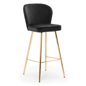 SCAUN DE BAR AINE 70, NEGRU/AURIU, STIL MODERN