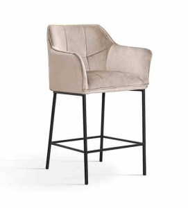 SCAUN DE BAR BOSTON 60, BEJ/NEGRU, STIL MODERN