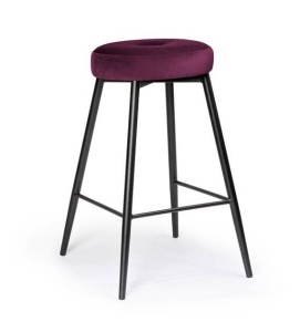 SCAUN DE BAR CONSU 60, BORDO/NEGRU, STIL MODERN