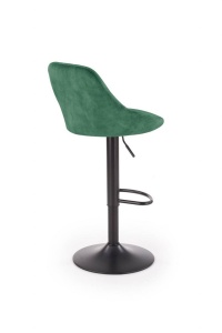 SCAUN DE BAR H101, VERDE/NEGRU, TAPITERIE DIN CATIFEA SI PICIOARE DIN METAL, STIL MODERN - Img 3