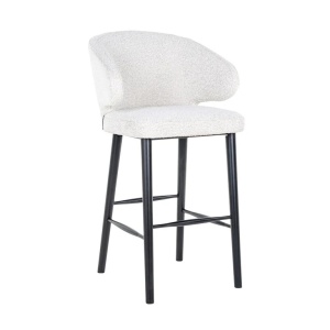 SCAUN DE BAR INDIGO WHITE BOUCLEE, S4496, CONFECTIONAT DIN METAL, SPUMA SI 100% POLIESTER, RICHMOND INTERIORS