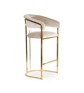 SCAUN DE BAR MARCILLE 2 60, BEJ/AURIU, STIL MODERN
