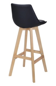 SCAUN DE BAR NEGRU HOKER SLIM SOFT STIL MODERN B2 - Img 2