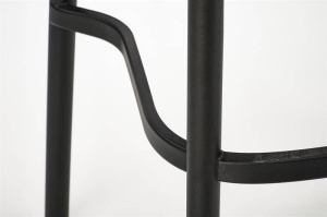 SCAUN DE BAR OUTDOOR, H-111, DE CULOARE NEAGRA, DIN POLIPROPILENA