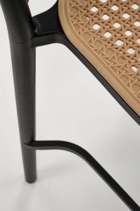 SCAUN DE BAR OUTDOOR, H-111, DE CULOARE NEAGRA, DIN POLIPROPILENA - Img 2