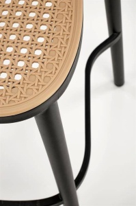 SCAUN DE BAR OUTDOOR, H-111, DE CULOARE NEAGRA, DIN POLIPROPILENA - Img 8