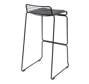 SCAUN DE BAR ROD SOFT, NEGRU, DIN METAL, STIL MODERN B2 - Img 3