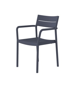 SCAUN DE TERASA CAPRI ARM 20, REALIZAT DIN PLASTIC, CULOARE GRI INCHIS, PENTRU UZ COMERCIAL, ARTIM GROUP SELECTION