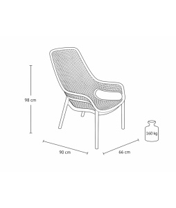 SCAUN DIN PLASTIC PENTRU TERASA AERO LUNGO 33 , CULOARE BEJ, PENTRU UZ COMERCIAL, ARTIM GROUP SELECTION - Img 5