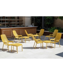 SCAUN DIN PLASTIC PENTRU TERASA AERO LUNGO 52 , CULOARE GALBEN MUSTAR, PENTRU UZ COMERCIAL, ARTIM GROUP SELECTION - Img 4