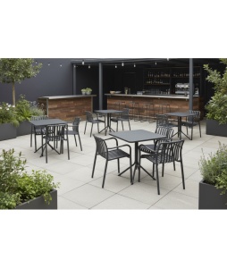 SCAUN DIN PLASTIC VERTICALE 48, CULOARE ANTRACIT, PENTRU UZ COMERCIAL, ARTIM GROUP SELECTION - Img 5