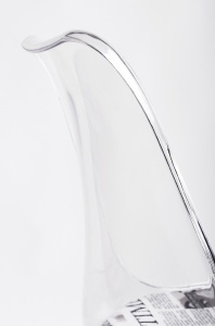 SCAUN DIN POLICARBONAT CU PICIOARE DIN LEMN DE STEJAR NORDIC CLEAR STIL MODERN B2 - Img 4