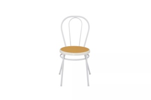 SCAUN DINING, ALB/NATURAL, DIN METAL, ARTIM GROUP SELECTION - Img 4