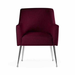 SCAUN DINING AMADEUS, BORDO/CROM, STIL MODERN - Img 2