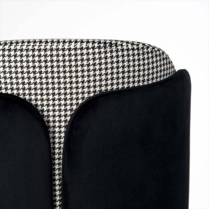 SCAUN DINING BEETLE, ALB/NEGRU, STIL MODERN - Img 3