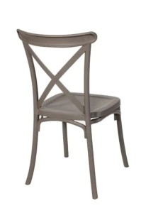 SCAUN DINING BOHO, BEJ INCHIS, STIL CLASIC - Img 3