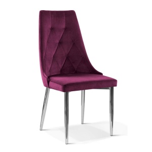 SCAUN DINING CAREN II, BORDO/CROM, STIL CLASIC, ATR