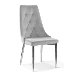 SCAUN DINING CAREN II, GRI/CROM, STIL CLASIC, ATR