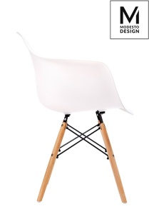 SCAUN DINING DAW DSW, ALB/FAG, DIN POLIPROPILENA SI LEMN DE FAG, STIL MODERN - Img 2