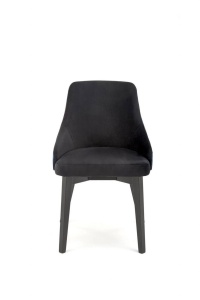 SCAUN DINING ENDO, NEGRU BLUVEL 19/MULTICOLOR/NEGRU, CU TAPITERIE DIN CATIFEA SI PICIOARE DIN LEMN MASIV, STIL CLASIC - Img 5