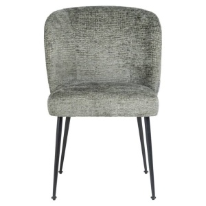 SCAUN DINING FALLON, VERDE/NEGRU, TAPITERIE DIN TEXTIL SI PICIOARE DIN METAL, STIL MODERN B2 - Img 3