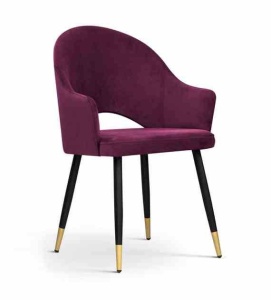 SCAUN DINING GODA, BORDO/NEGRU/AURIU, STIL MODERN