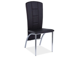 SCAUN DINING H-120 NEGRU/CROM STIL MODERN