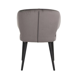 SCAUN DINING INDIGO, GRI/NEGRU, TAPITERIE DIN CATIFEA SI PICIOARE DIN LEMN DE FAG, STIL MODERN B2 - Img 3