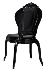 SCAUN DINING KING, NEGRU, DIN POLICARBONAT, STIL MODERN, B2 - Img 5