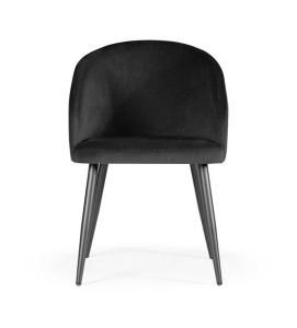 SCAUN DINING KORFU, NEGRU, STIL MODERN - Img 2