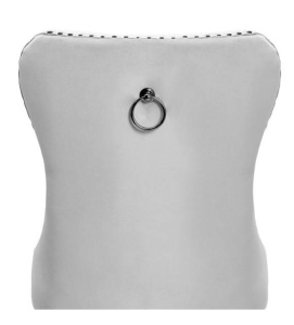 SCAUN DINING MADAME GLAMOUR, GRI/NEGRU, TAPITERIE DIN CATIFEA SI PICIOARE DIN METAL, STIL MODERN - Img 2