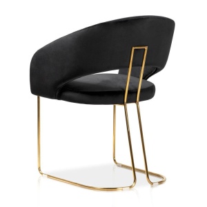 SCAUN DINING MAGNOLIA, NEGRU/AURIU, STIL MODERN - Img 3