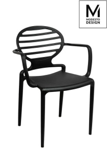SCAUN DINING, NEGRU, DIN POLIPROPILENA, TANK, STIL MODERN B2