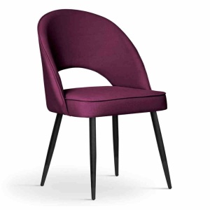 SCAUN DINING PONTE, BORDO/NEGRU, STIL MODERN