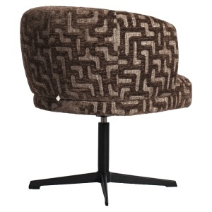 SCAUN DINING ROTATIV, DINAN, REALIZAT DIN METAL, PLACAJ SI TEXTIL IGNIFUG, CULOARE MARO, DESIGN DEOSEBIT, RICHMOND INTERIORS - Img 5