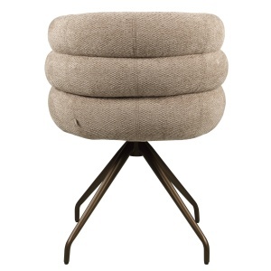 SCAUN DINING ROTATIV, KAYLA, REALIZAT DIN METAL SI TEXTIL, CULOARE CAPPUCCINO, DESIGN DEOSEBIT, RICHMOND INTERIORS - Img 4