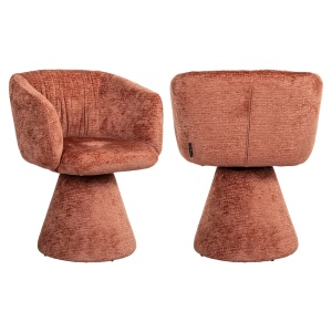 SCAUN DINING ROTATIV MADELINE, REALIZAT DIN METAL, LEMN DE FAG SI TEXTIL, CULOARE CARAMIZIU, DESIGN DEOSEBIT, RICHMOND INTERIORS - Img 3