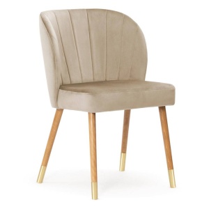 SCAUN DINING SHELLY PLUS, BEJ/STEJAR/AURIU, STIL MODERN