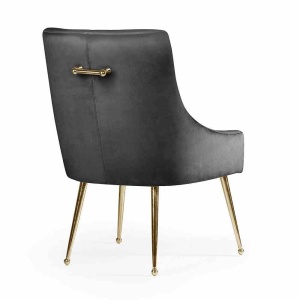 SCAUN DINING SIZAR, NEGRU/AURIU, STIL MODERN - Img 3