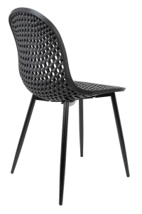 SCAUN DINING/TERASA CHIPS, NEGRU MAT, DIN POLIPROPILENA, STIL MODERN B2 - Img 4
