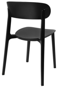 SCAUN DINING/TERASA NIKON, NEGRU, DIN POLIPROPILENA, STIL MODERN B2 - Img 3