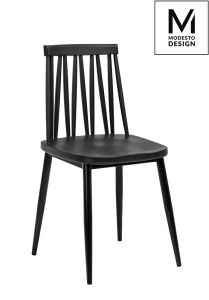 SCAUN DINING/TERASA TRAK, NEGRU, DIN POLIPROPILENA SI METAL, STIL MODERN